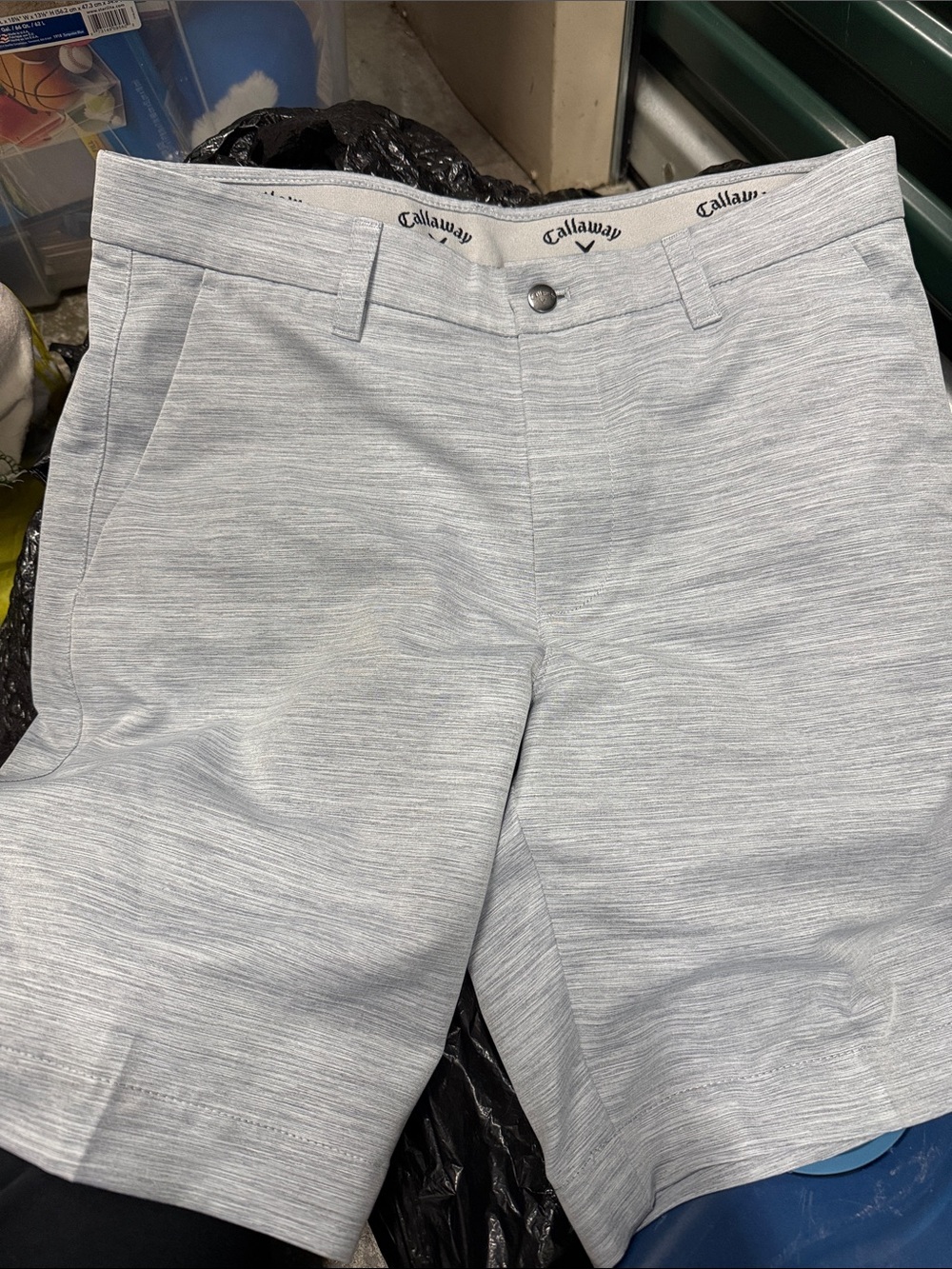 Callaway Light Gray Heather Performance Golf Hybrid Shorts